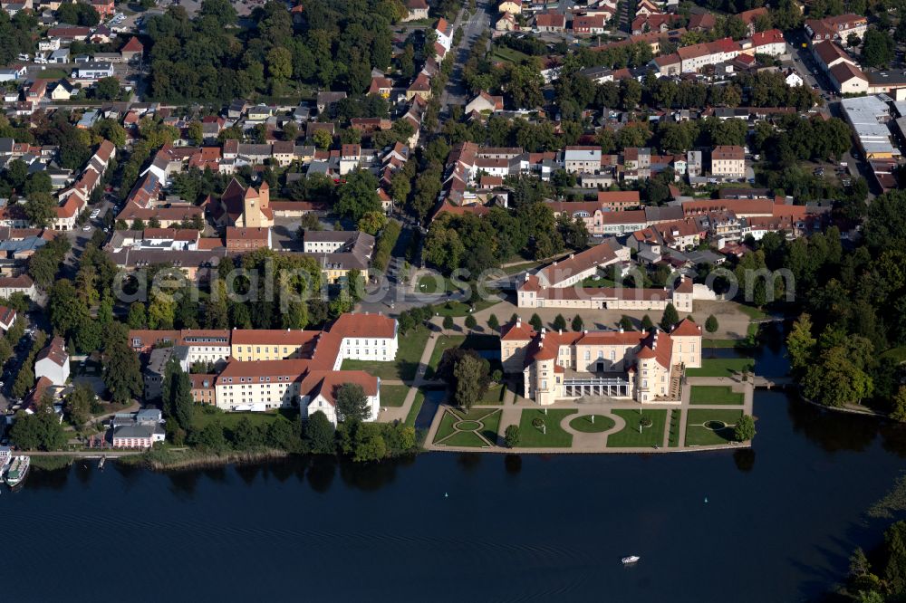 Aerial photograph Rheinsberg - Rheinsberg Castle in Rheinsberg on the banks of the Grienericksee in the state Brandenburg, Germany