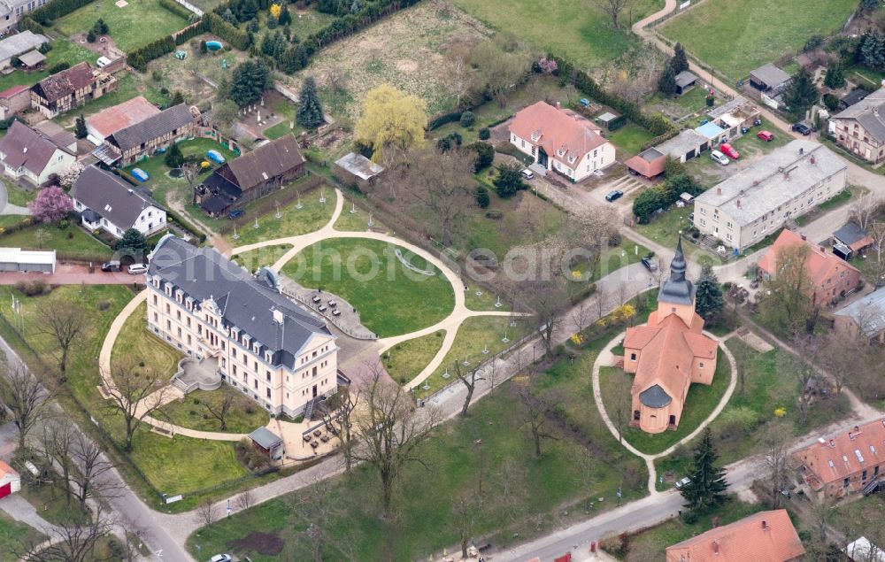 Aerial photograph Nauen - Palace Ribbeck in Nauen in the state Brandenburg