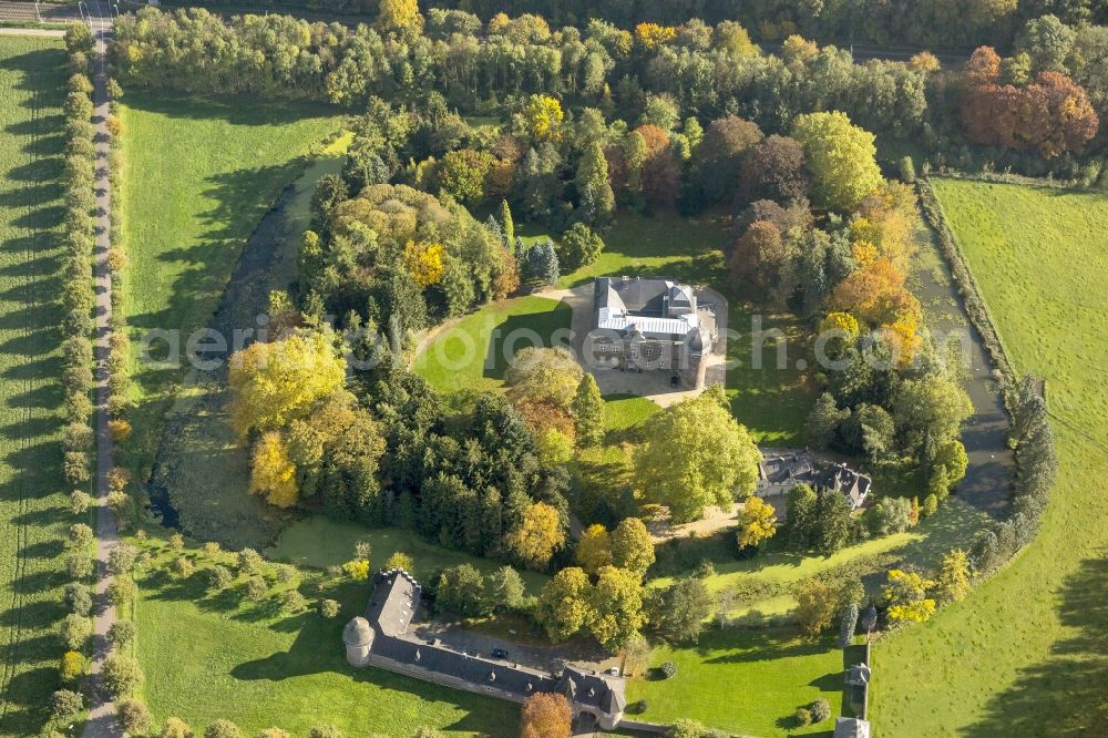 Aerial image Limburg - Castle Rimburg, a water castle near Uebach-Palenberg in the Ruhr area in North Rhine-Westphalia
