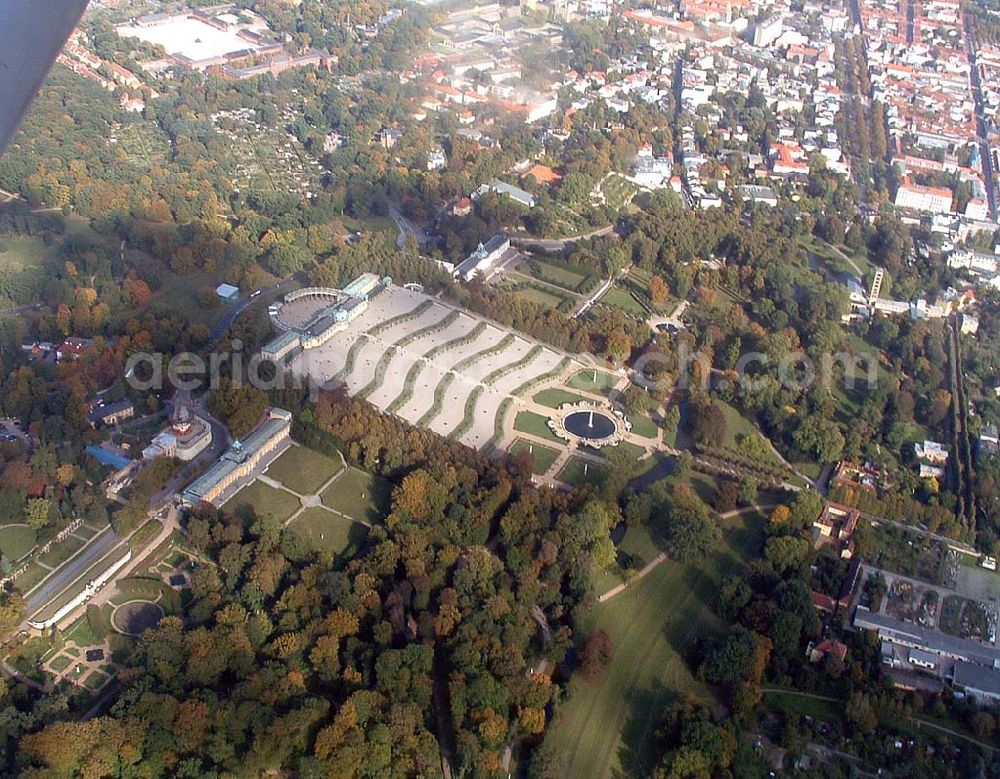 Potsdam from above - Schloß Sanssouci in Potsdam