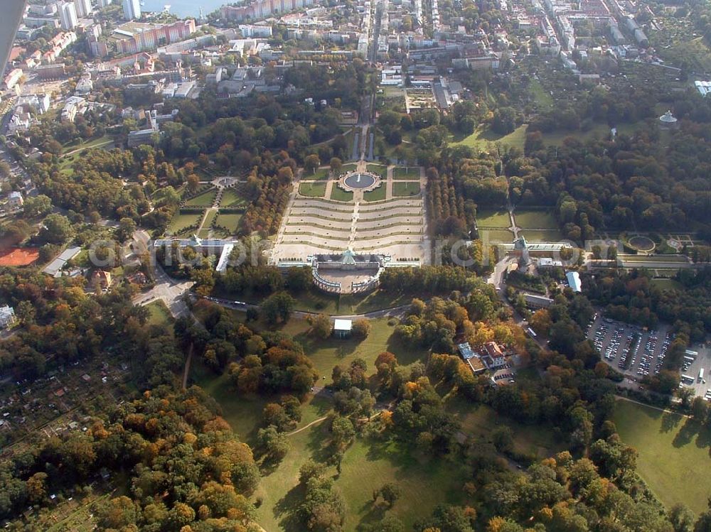 Potsdam from the bird's eye view: Schloß Sanssouci in Potsdam