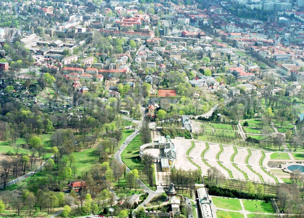 Aerial image Potsdam - Schloß Sanssouci in Potsdam