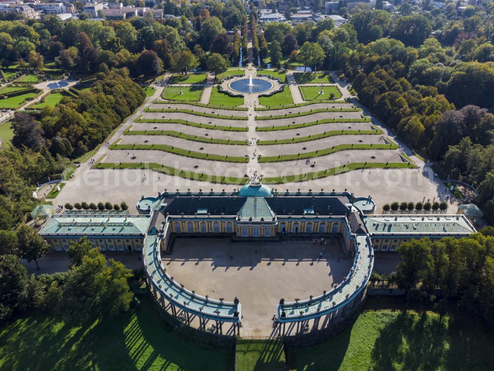 Aerial photograph Potsdam - Sanssouci Palace in Potsdam in the state of Brandenburg