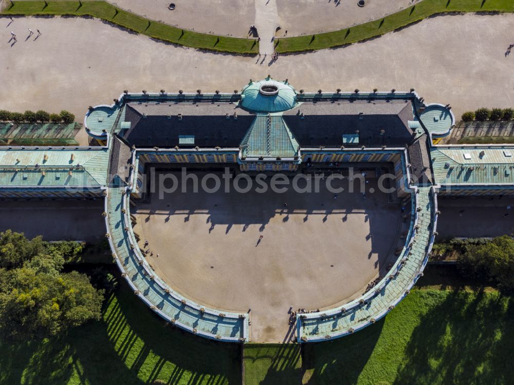 Potsdam from above - Sanssouci Palace in Potsdam in the state of Brandenburg