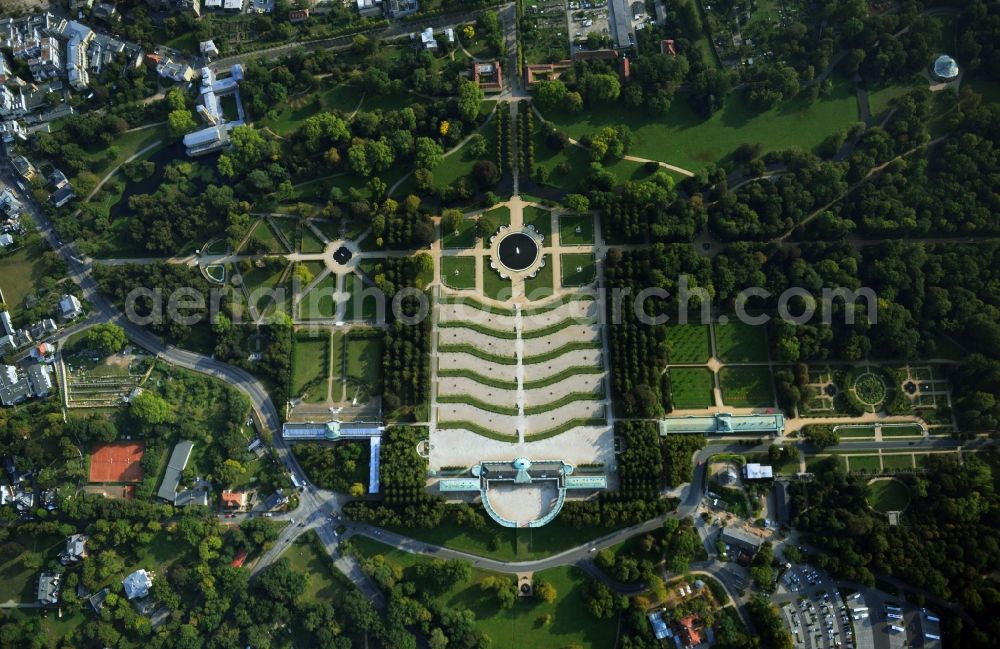 Aerial photograph Potsdam - Castle Sanssouci in Potsdam in Brandenburg