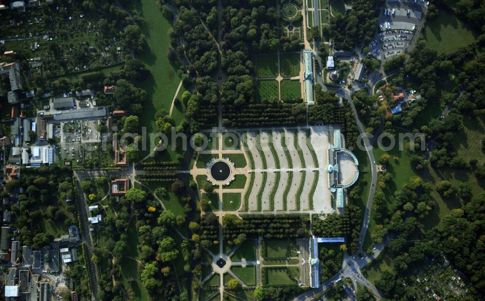 Aerial image Potsdam - Castle Sanssouci in Potsdam in Brandenburg