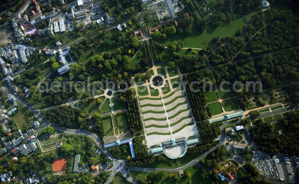 Aerial photograph Potsdam - Castle Sanssouci in Potsdam in Brandenburg