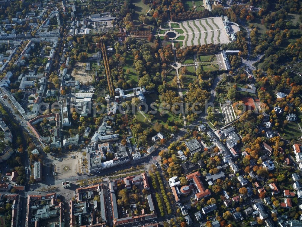 Aerial photograph Potsdam - Castle Sanssouci in Potsdam in Brandenburg