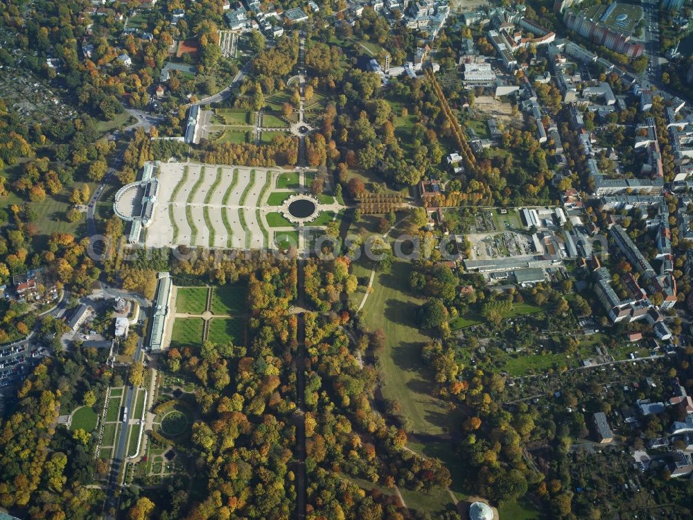 Aerial image Potsdam - Castle Sanssouci in Potsdam in Brandenburg