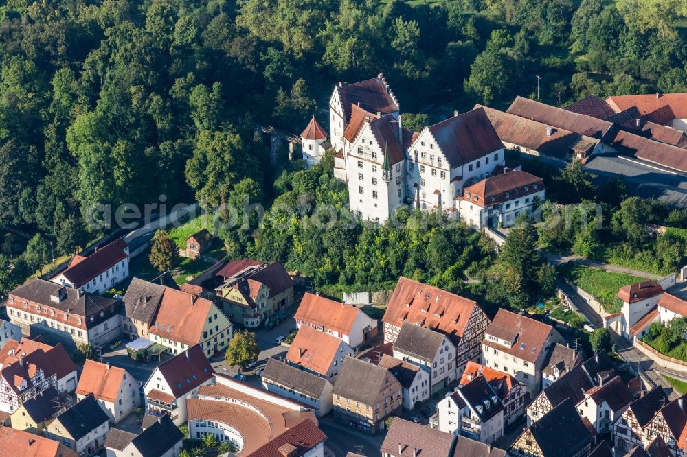 Aerial image Scheer - Palace Scheer in Scheer in the state Baden-Wurttemberg, Germany