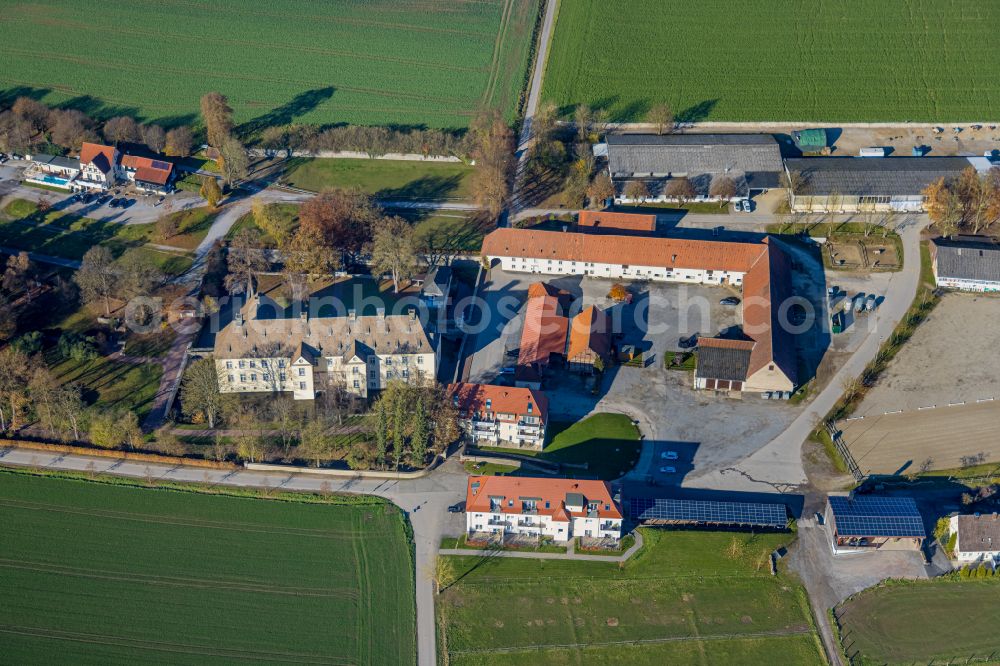 Aerial image Helle - Palace Schloss Wocklum on street Wocklum in Helle in the state North Rhine-Westphalia, Germany