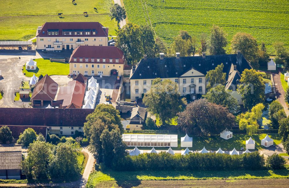 Aerial image Helle - Palace Schloss Wocklum on street Wocklum in Helle in the state North Rhine-Westphalia, Germany