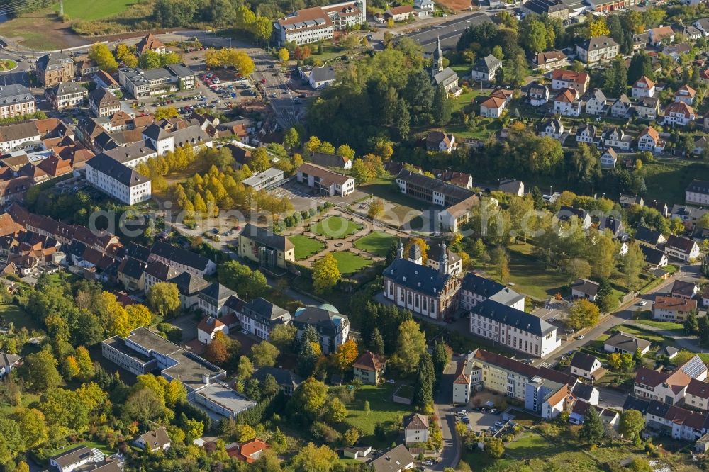 Aerial image Blieskastel - Castle and Castle Park in Blieskastel in Saarland