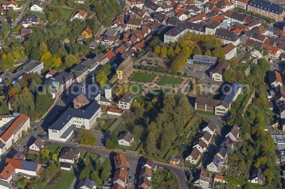 Aerial photograph Blieskastel - Castle and Castle Park in Blieskastel in Saarland