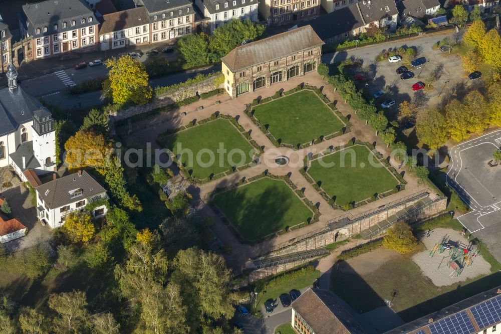 Aerial image Blieskastel - Castle and Castle Park in Blieskastel in Saarland