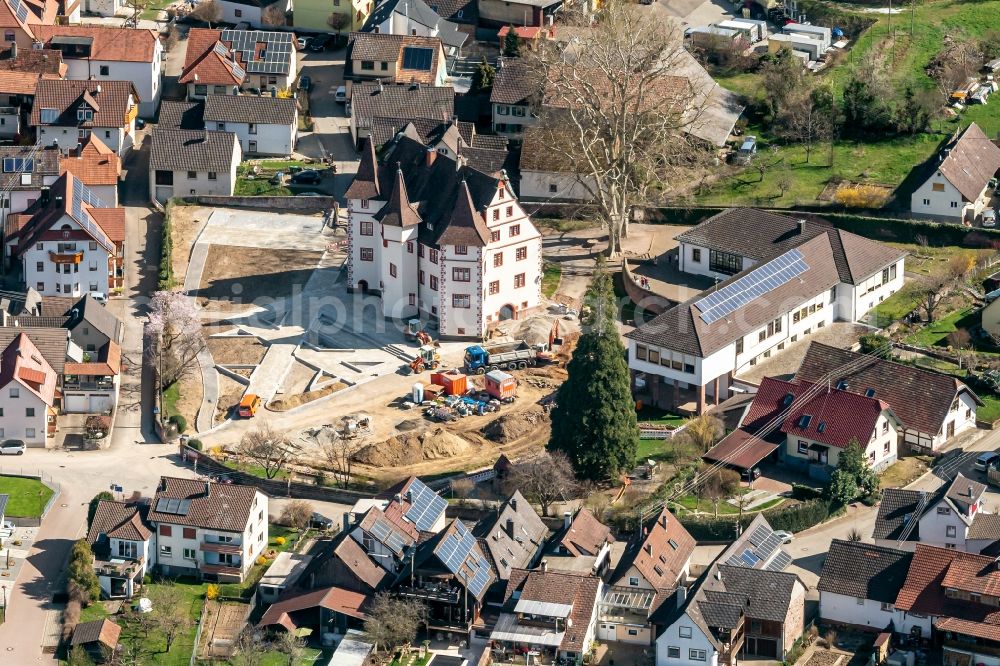 Aerial image Schmieheim - Building complex in the park of the castle in Schmieheim in the state Baden-Wuerttemberg, Germany