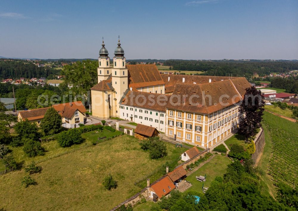 Stainz from above - Building complex in the park of the castle Stainz in Stainz in Steiermark, Austria