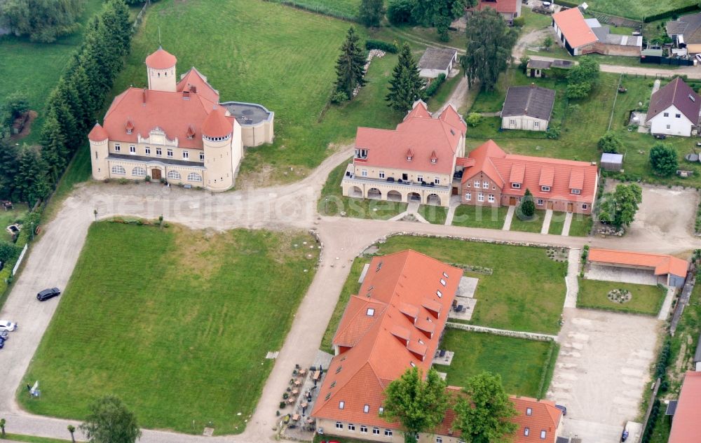 Aerial image Stolpe auf Usedom - Building and castle park systems of castle in Stolpe auf Usedom in the state Mecklenburg - Western Pomerania, Germany