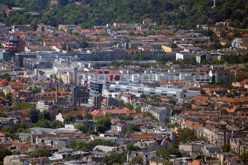 Berlin from above - Blick auf das neu eröffnete Schloss Straßen Center an der Schloßstraße in Berlin-Steglitz. Anschrift: Centermanagement Schloss-Strassen-Center Allianz CenterManagement GmbH,Herr Sönke Nieswandt,Walther-Schreiber-Platz 1,12161 Berlin,Tel.: 030/886 22 95-0,Fax: 030/886 22 95-30,E-Mail: soenke.nieswandt@allianz.de