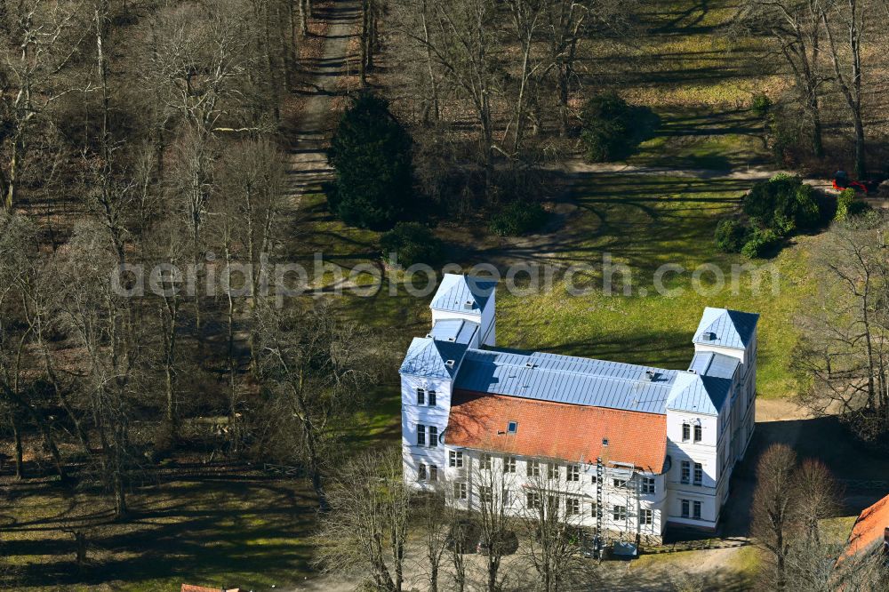 Berlin from above - Building complex in the park of the castle Tegel on street Adelheidallee in the district Tegel in Berlin, Germany