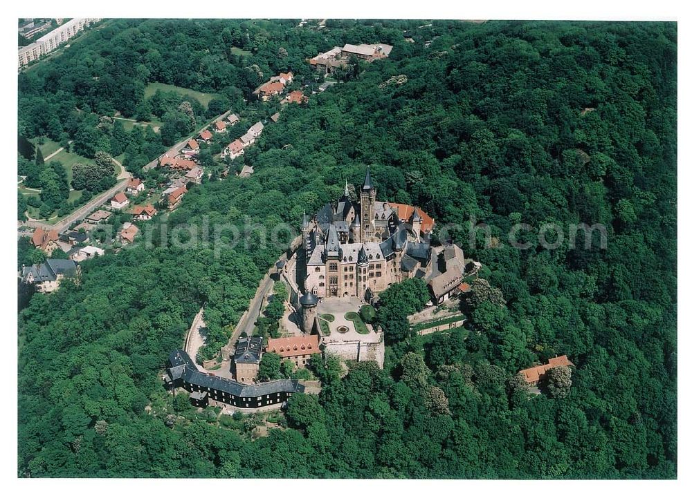 Aerial photograph Wernigerode - Schloß Wernigerode im Harz.