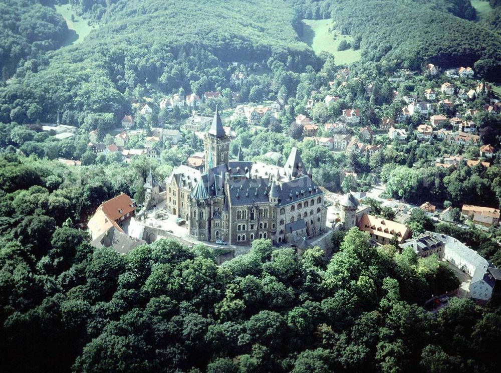 Aerial photograph Wernigerode - Schloß Wernigerode im Harz