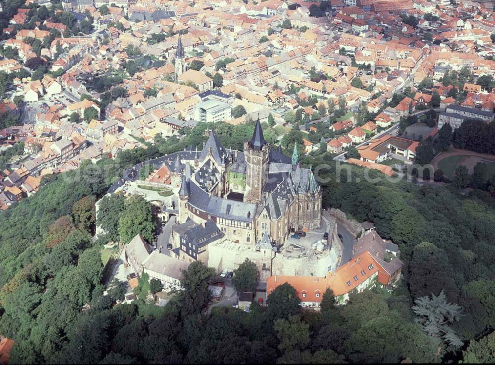 Aerial image Wernigerode - Schloß Wernigerode / Harz