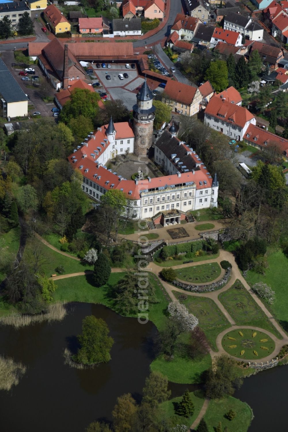 Wiesenburg/Mark from above - Wiesenburg Castle in the High Flaeming in Brandenburg