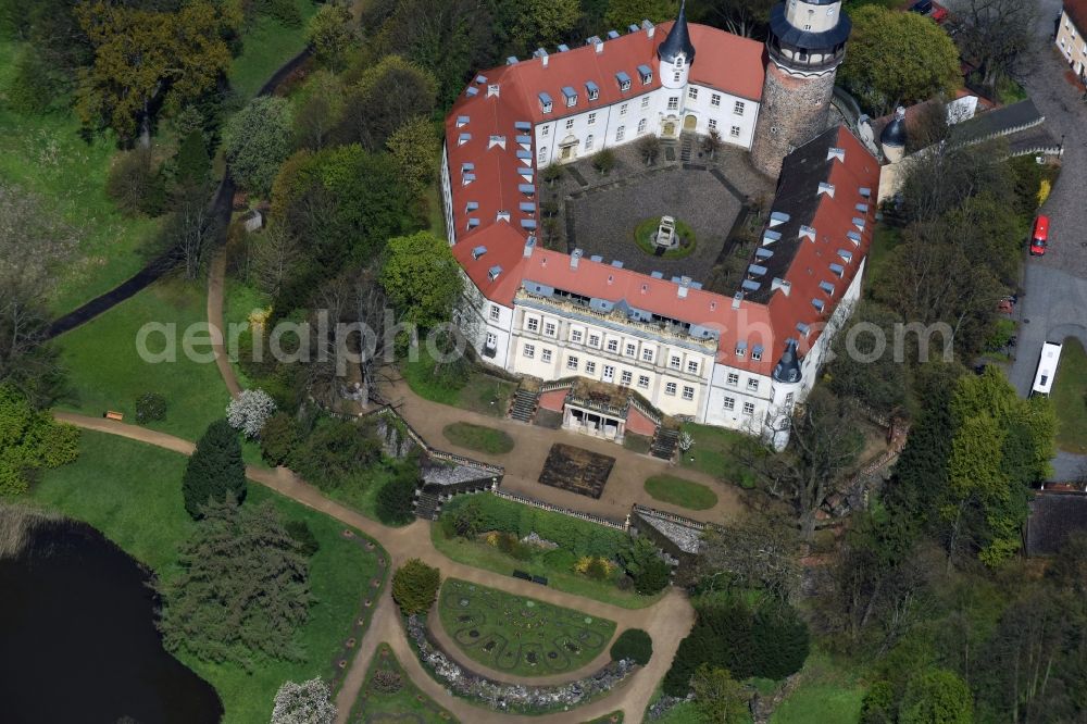 Wiesenburg/Mark from above - Wiesenburg Castle in the High Flaeming in Brandenburg