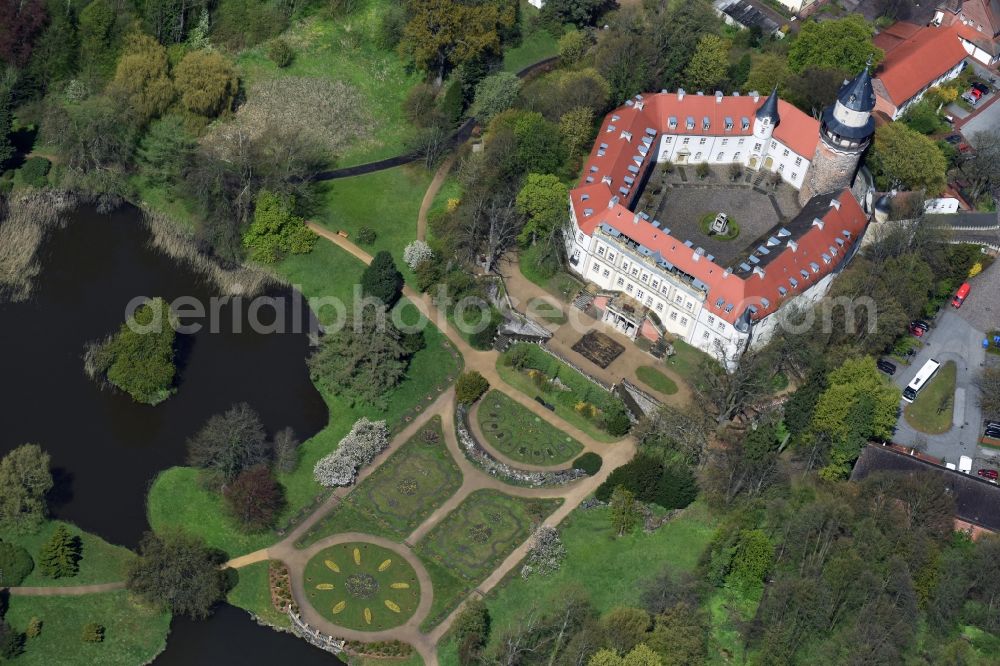 Wiesenburg/Mark from the bird's eye view: Wiesenburg Castle in the High Flaeming in Brandenburg