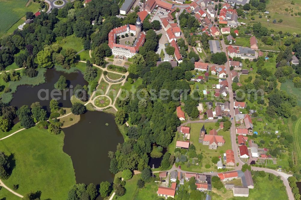 Wiesenburg/Mark from above - Wiesenburg Castle in the High Flaeming in Brandenburg