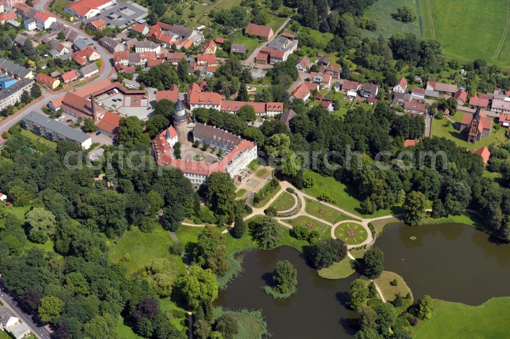 Wiesenburg/Mark from above - Wiesenburg Castle in the High Flaeming in Brandenburg