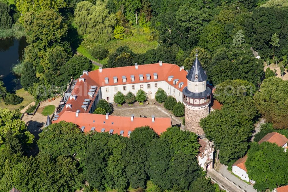 Wiesenburg/Mark from above - Wiesenburg Castle in the High Flaeming in Brandenburg