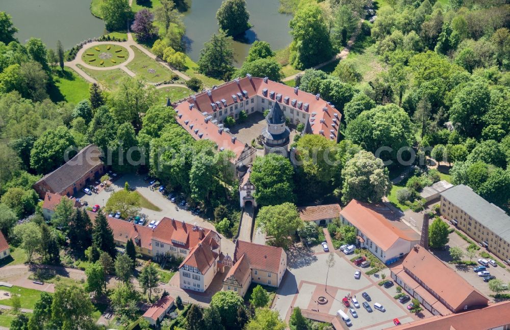 Wiesenburg/Mark from above - Wiesenburg Castle in the High Flaeming in Brandenburg