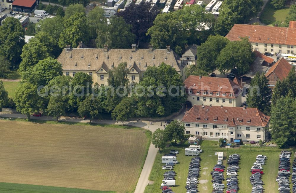 Aerial image Balve - Wocklum Castle, a moated castle in Balve in the Sauerland in North Rhine-Westphalia