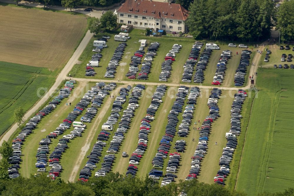 Aerial photograph Balve - Wocklum Castle, a moated castle in Balve in the Sauerland in North Rhine-Westphalia