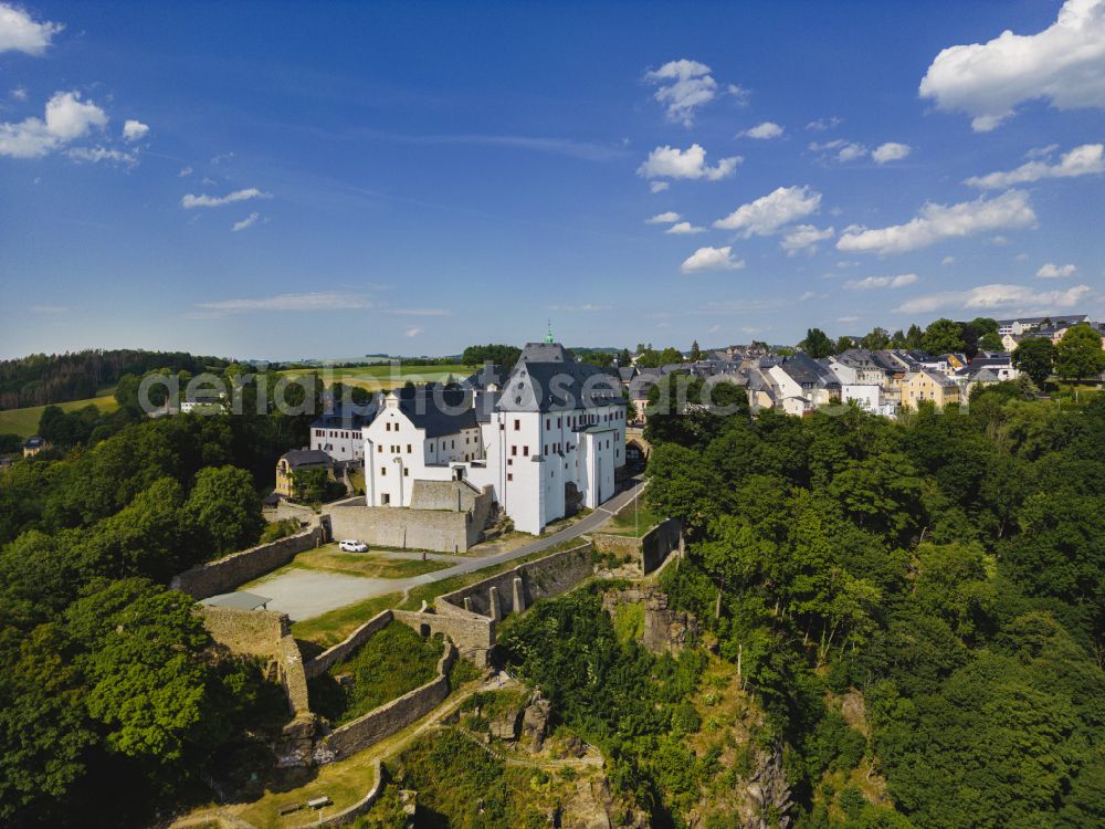 Wolkenstein from the bird's eye view: Wolkenstein Castle in Wolkenstein in the state of Saxony, Germany