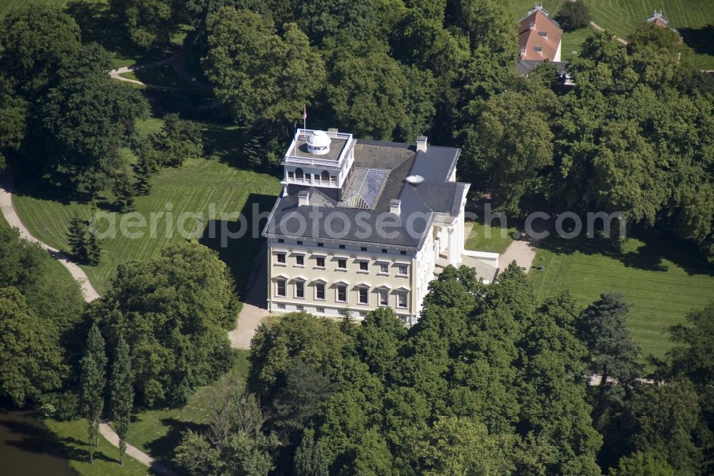 Aerial image Wörlitz - Castl in Wörlitz in Oranienbaum-Wörlitz in Saxony-Anhalt