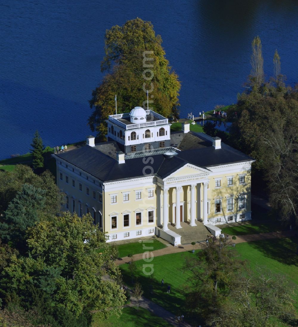 Aerial image Wörlitz - View of the castle in Woerlitz in the state Saxony-Anhalt