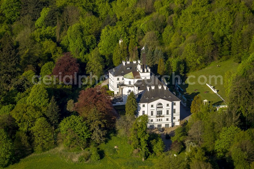 Hohen-Demzin from above - View of the castle hotel Burg Schlitz in Hohen-Demzin in the state Mecklenburg-West Pomerania