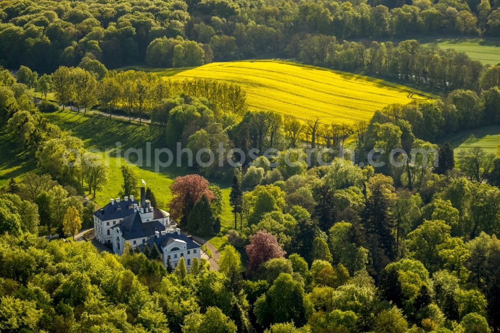 Hohen-Demzin from above - View of the castle hotel Burg Schlitz in Hohen-Demzin in the state Mecklenburg-West Pomerania