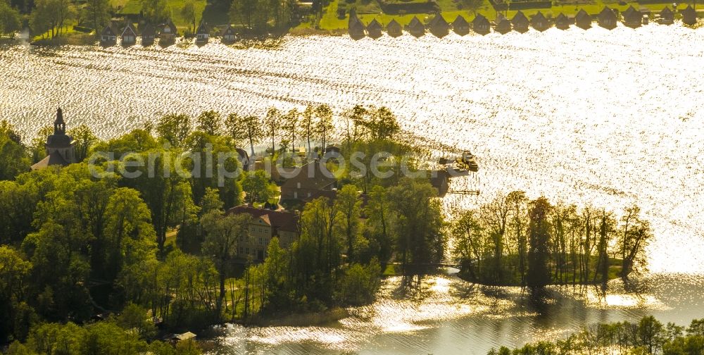 Mirow from the bird's eye view: View of the castle island in Mirow in the state Mecklenburg-West Pomerania