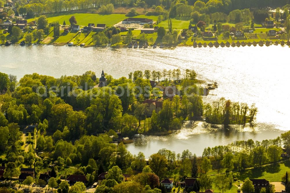 Aerial photograph Mirow - View of the castle island in Mirow in the state Mecklenburg-West Pomerania