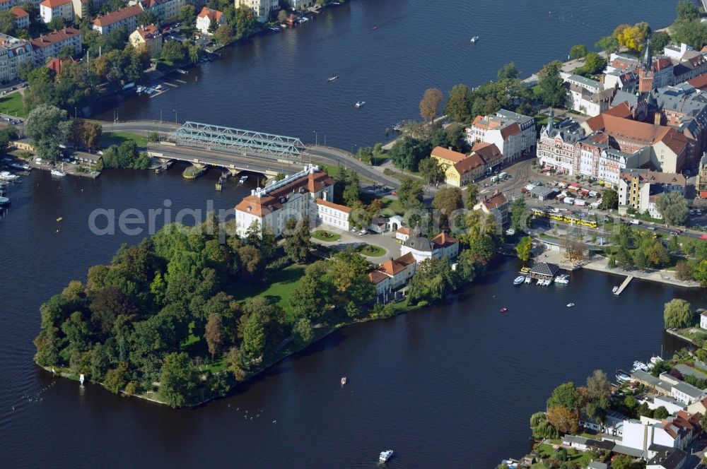 Berlin OT Köpenick from the bird's eye view: View of the Schlossinsel in the district of Koepenick in Berlin