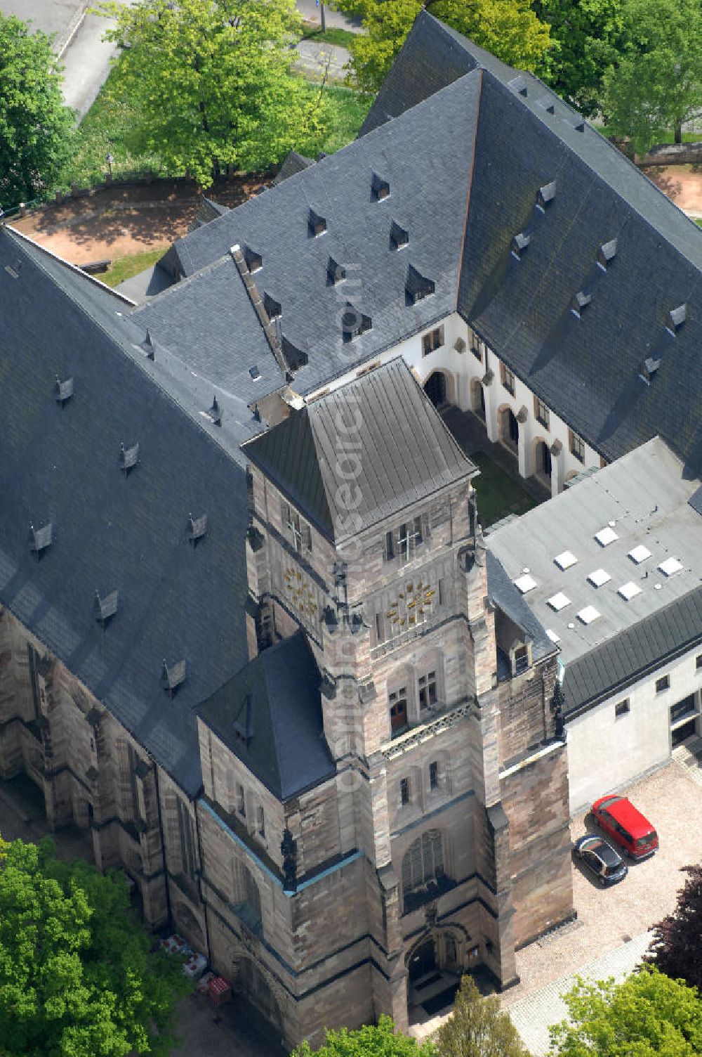 Aerial photograph Chemnitz - Castle Church of Chemnitz in Saxony