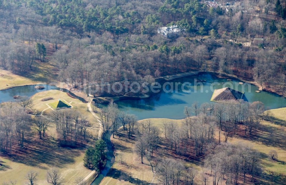 Aerial photograph Cottbus - Building complex in the park of the castle Branitz in Cottbus in the state Brandenburg