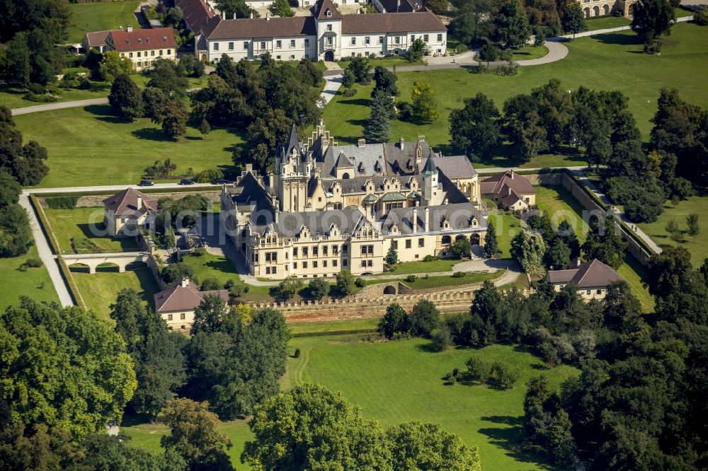 Grafenegg from above - Castle Park and Castle Grafenegg in Lower Austria in Austria