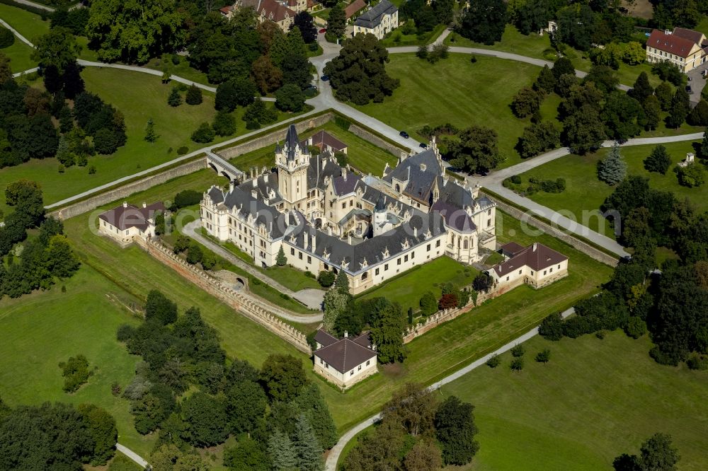 Grafenegg from above - Castle Park and Castle Grafenegg in Lower Austria in Austria