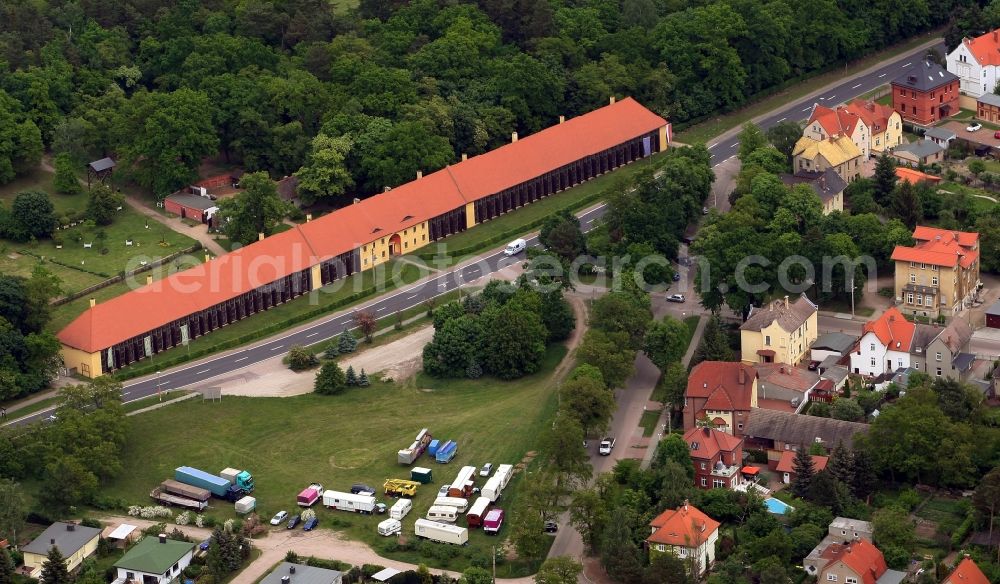 Aerial photograph Oranienbaum-Wörlitz - Castle park at Oranienbaum Palace with Orangerie in Oranienbaum-Woerlitz in Saxony-Anhalt