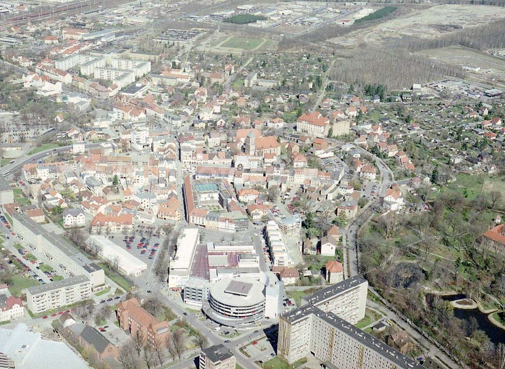 Aerial image Senftenberg / Brandenburg - Schloßparkcenter der KHV GmbH Am Neumarkt 2-4 in 01968 Senftenberg / Brandenburg. (Tel.: 03573-37410)